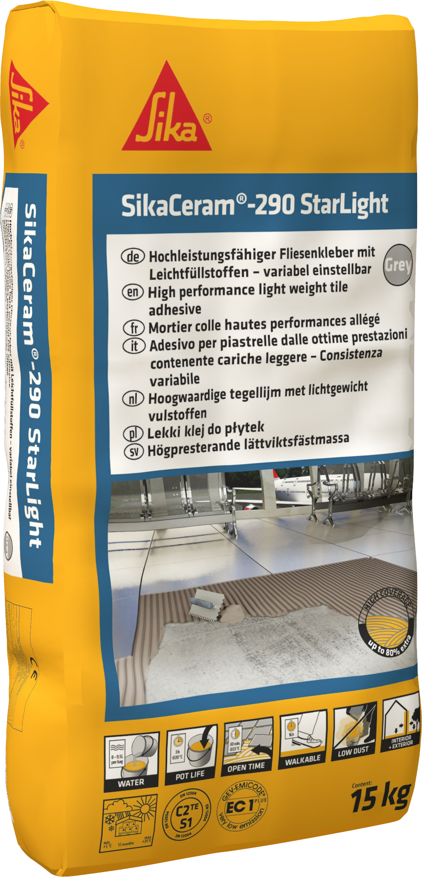 Lepidlo cementové SikaCeram-290 StarLight 15 kg