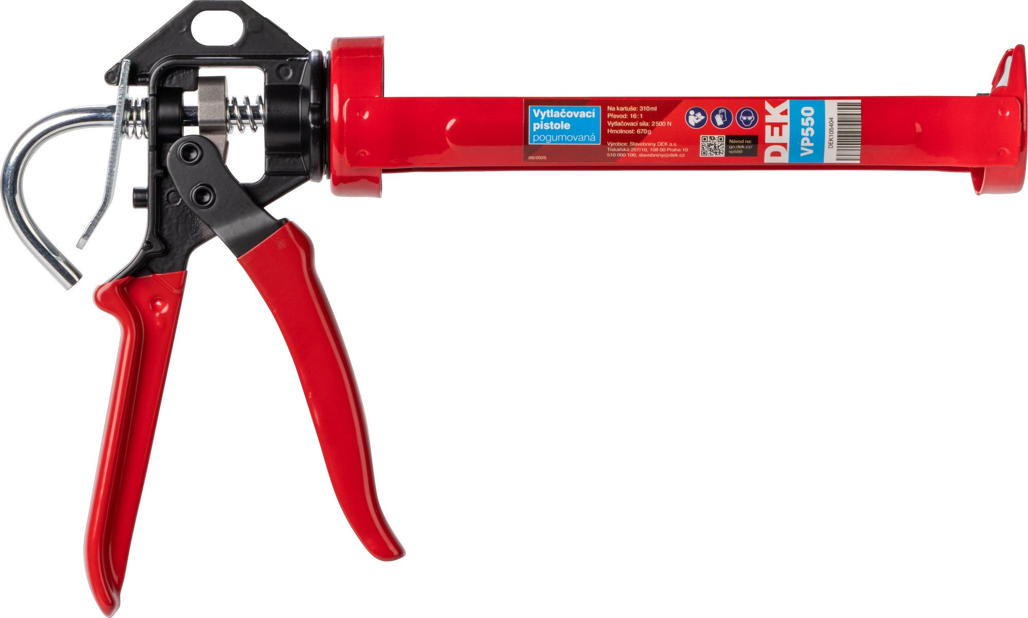 Pistole vytlačovací DEK VP550 rámová 310 ml
