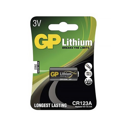 Baterie GP CR123A, 3 V /1400 mAh, 1 ks