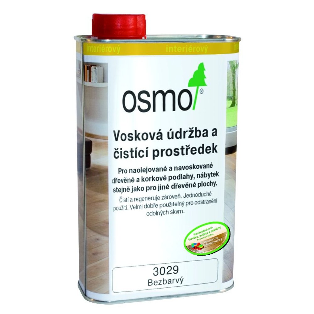 Vosková údržba a čisticí prostředek  Osmo 3029 bezbarvý 0,5 l