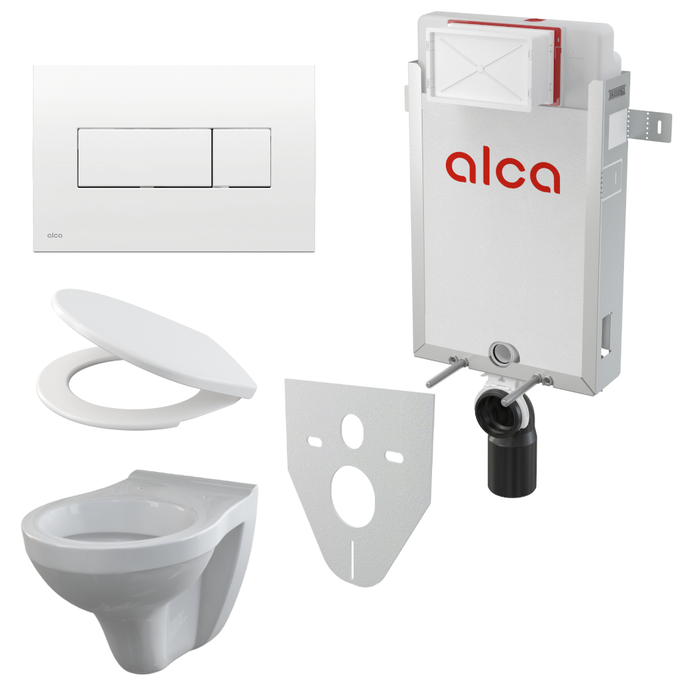 Set 5v1 pro závěsné WC Alca Renovmodul AM115/1000 WC Aura