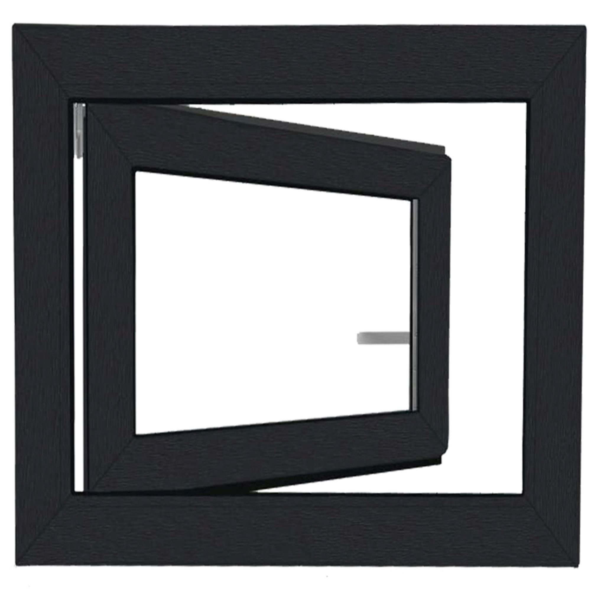 Levně Okno plastové BRAVO OS1 RAL 7016/bílá levé 900×900 mm