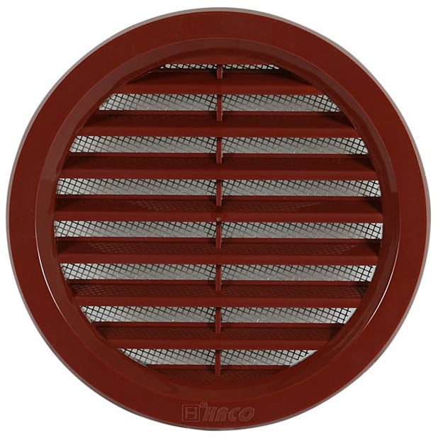 Mřížka větrací se sítí HACO VM 100 mm hnědá