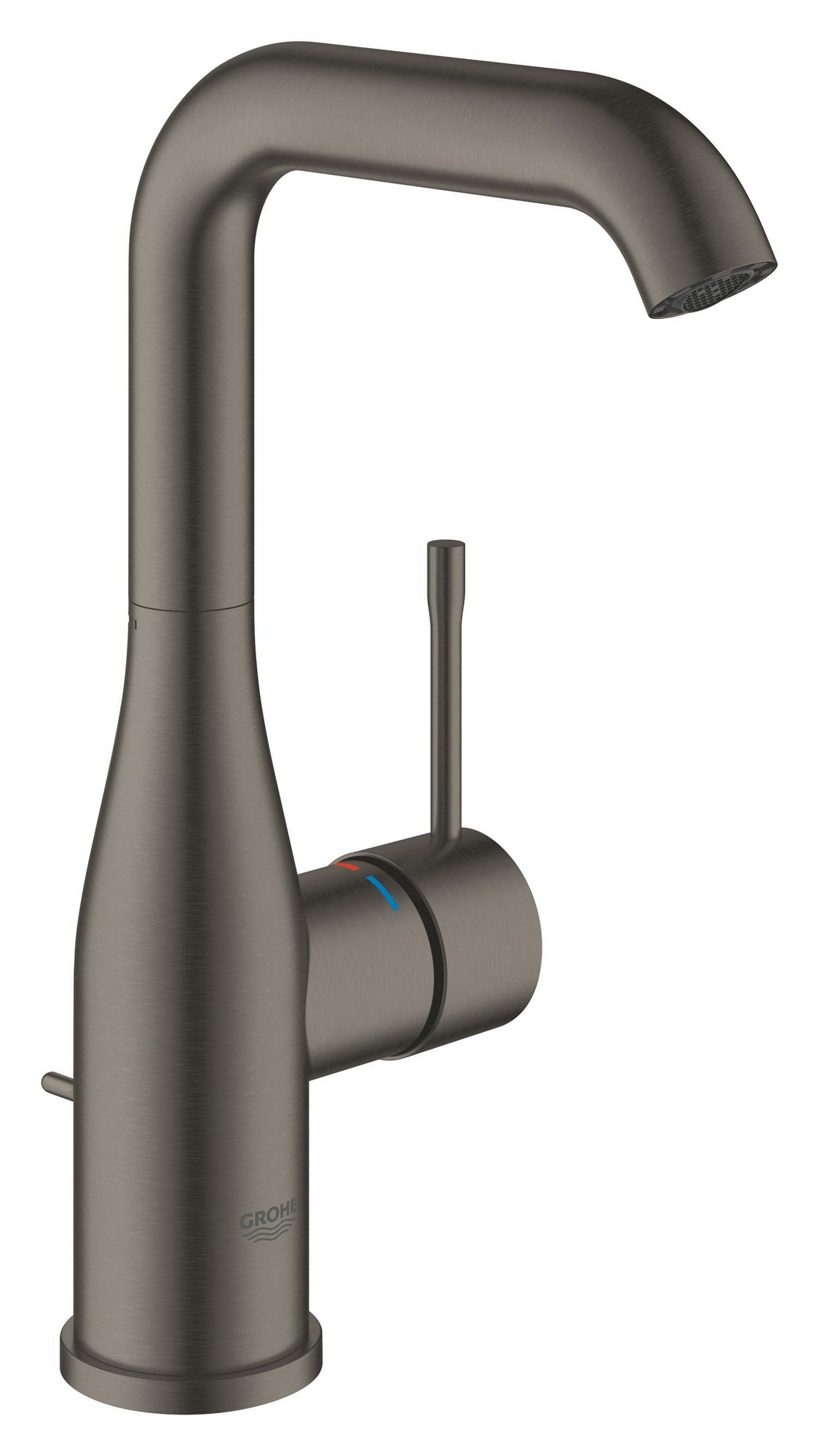 Baterie umyvadlová stojánková Grohe Essence velikost L kartáčovaný Hard Graphite 32628AL1