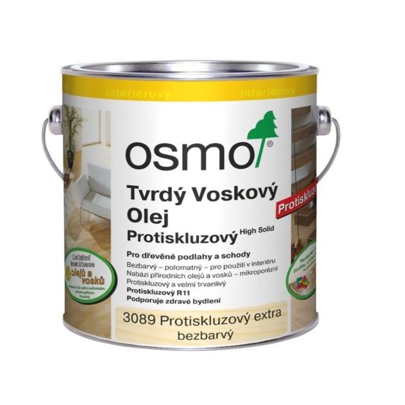 Olej tvrdý voskový protiskluz. Osmo EXTRA 3089 bezbarvý 2,5 l