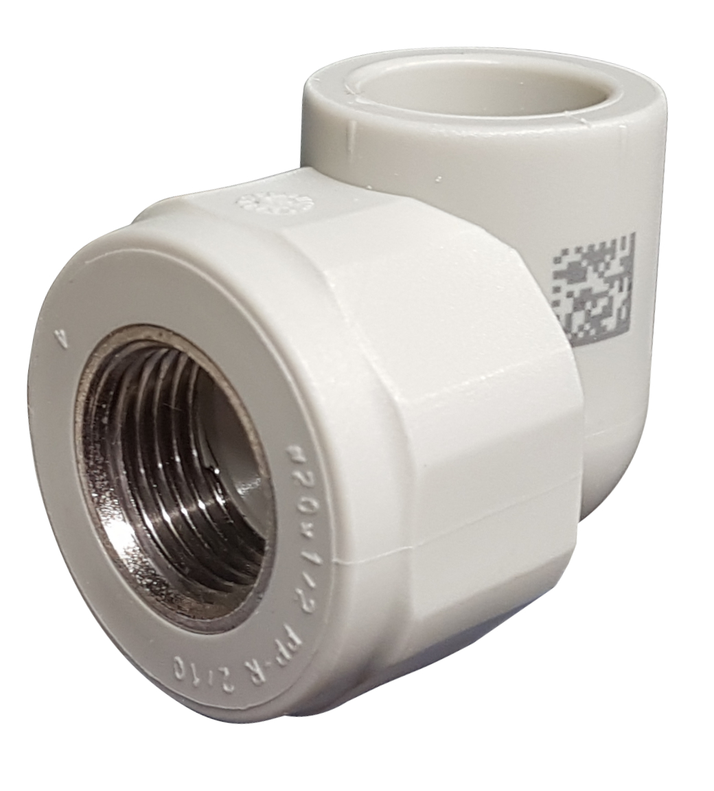 Koleno Pipelife PP-R MZD 20 mm × 3/4" 90 ° vnitřní závit