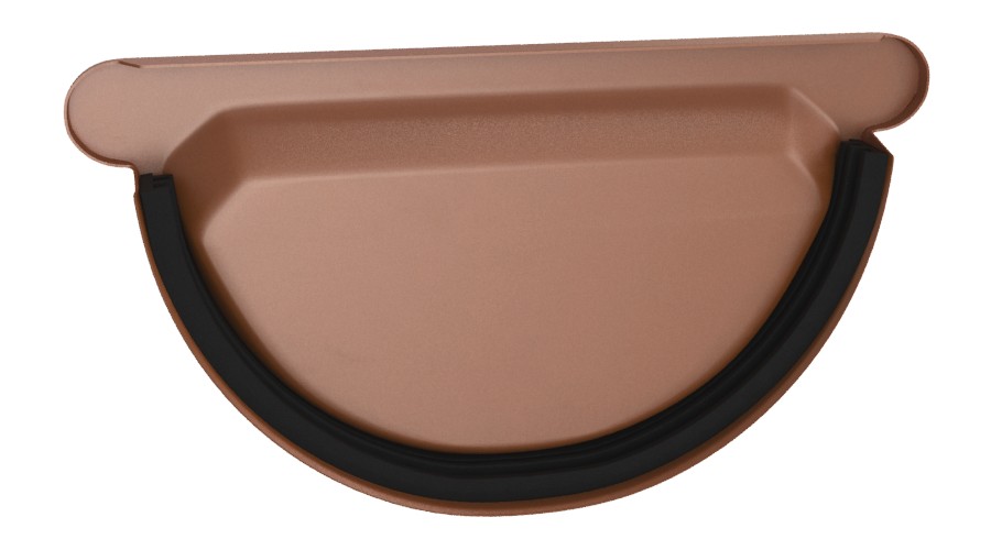 Čelo žlabu s těsněním DEKRAIN ROBUST 250 RAL 8004 cihlově červená
