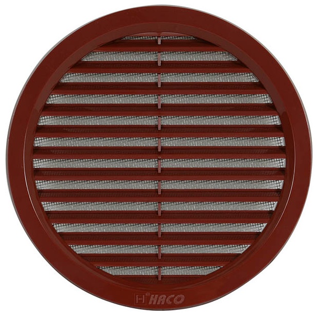 Mřížka větrací se sítí HACO VM 150 mm hnědá