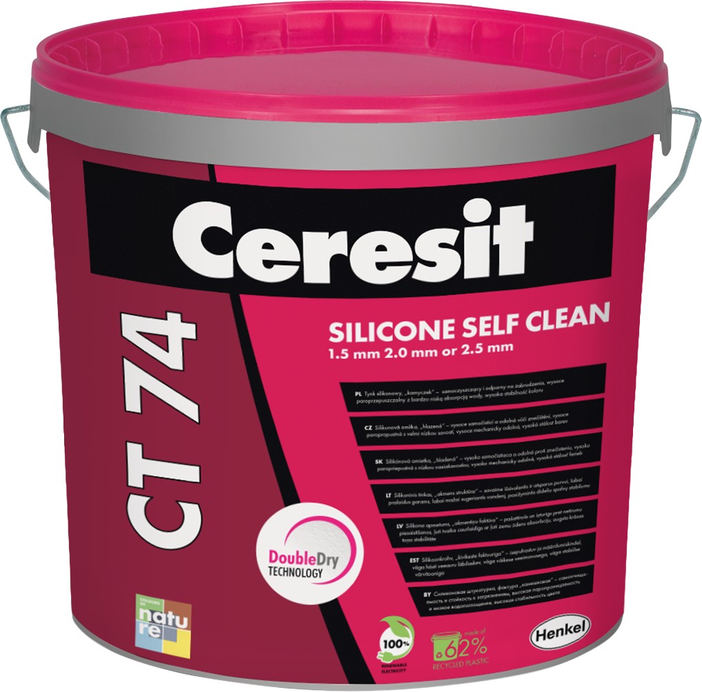 Omítka silikonová Ceresit CT 74 hlazená 1,5 mm 25 kg