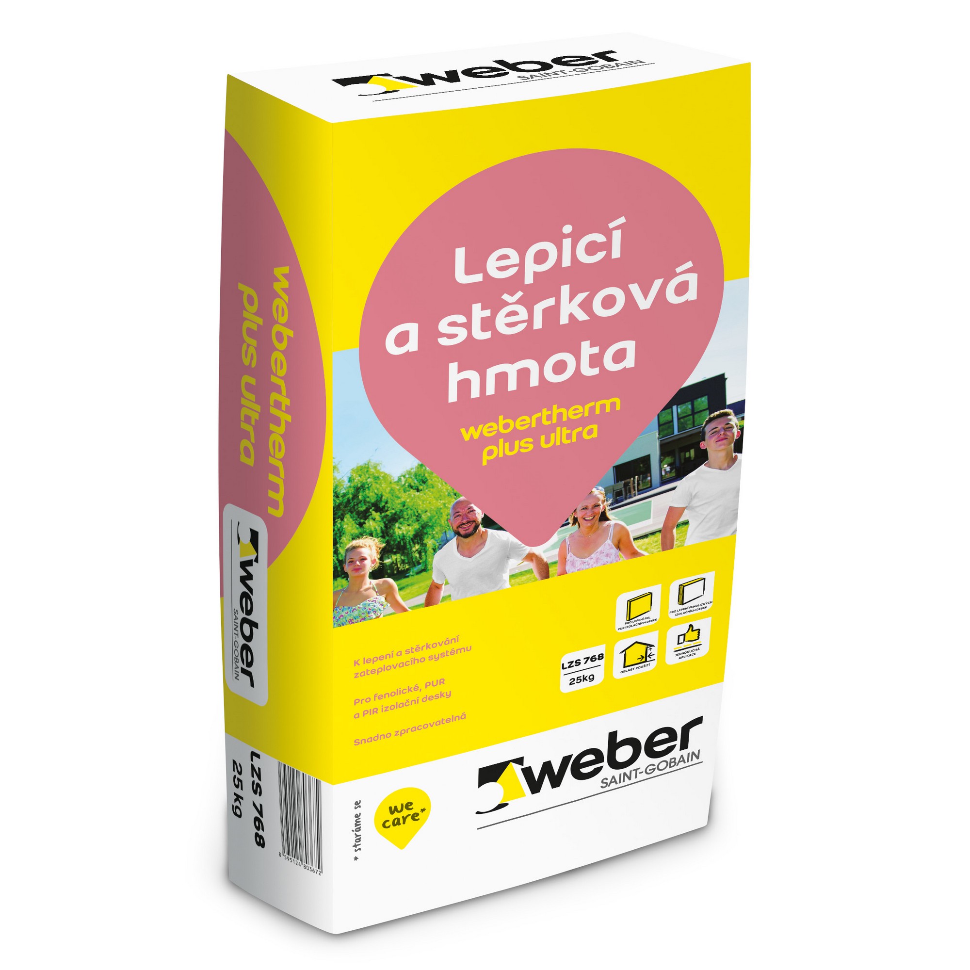 Hmota lepicí a stěrková webertherm plus ultra 25 kg