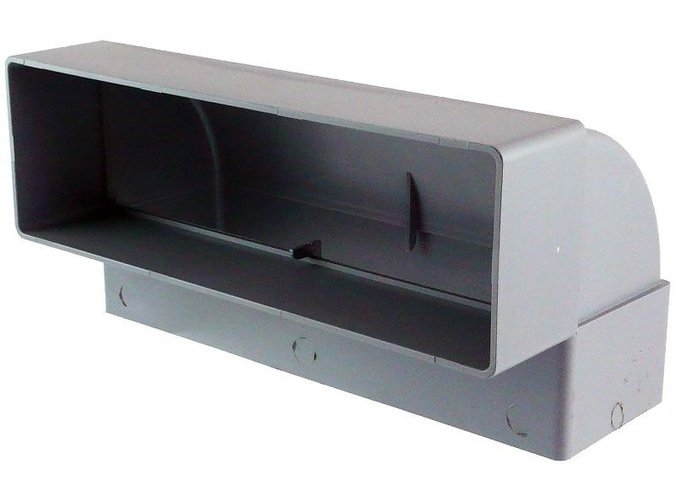 Potrubí čtyřhranné oblouk vertikální Regulus 60×200 mm 90 °