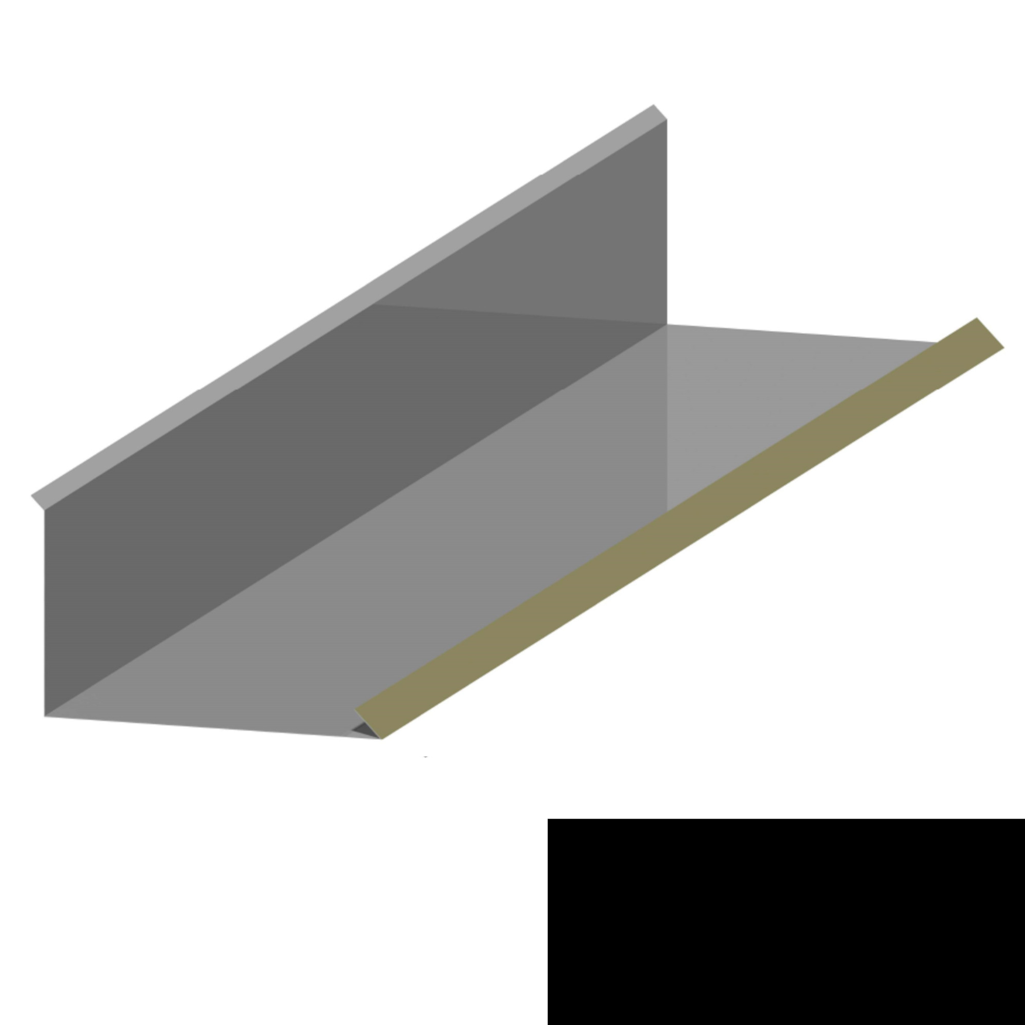 Lemování ke zdi boční RS312B SP 25 RAL 9005 černá