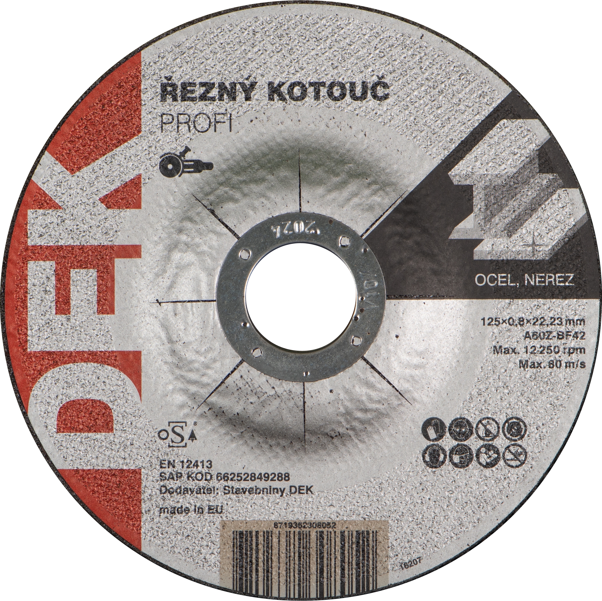 Kotouč řezný DEK PROFI 125×22,23 mm 0,8 mm