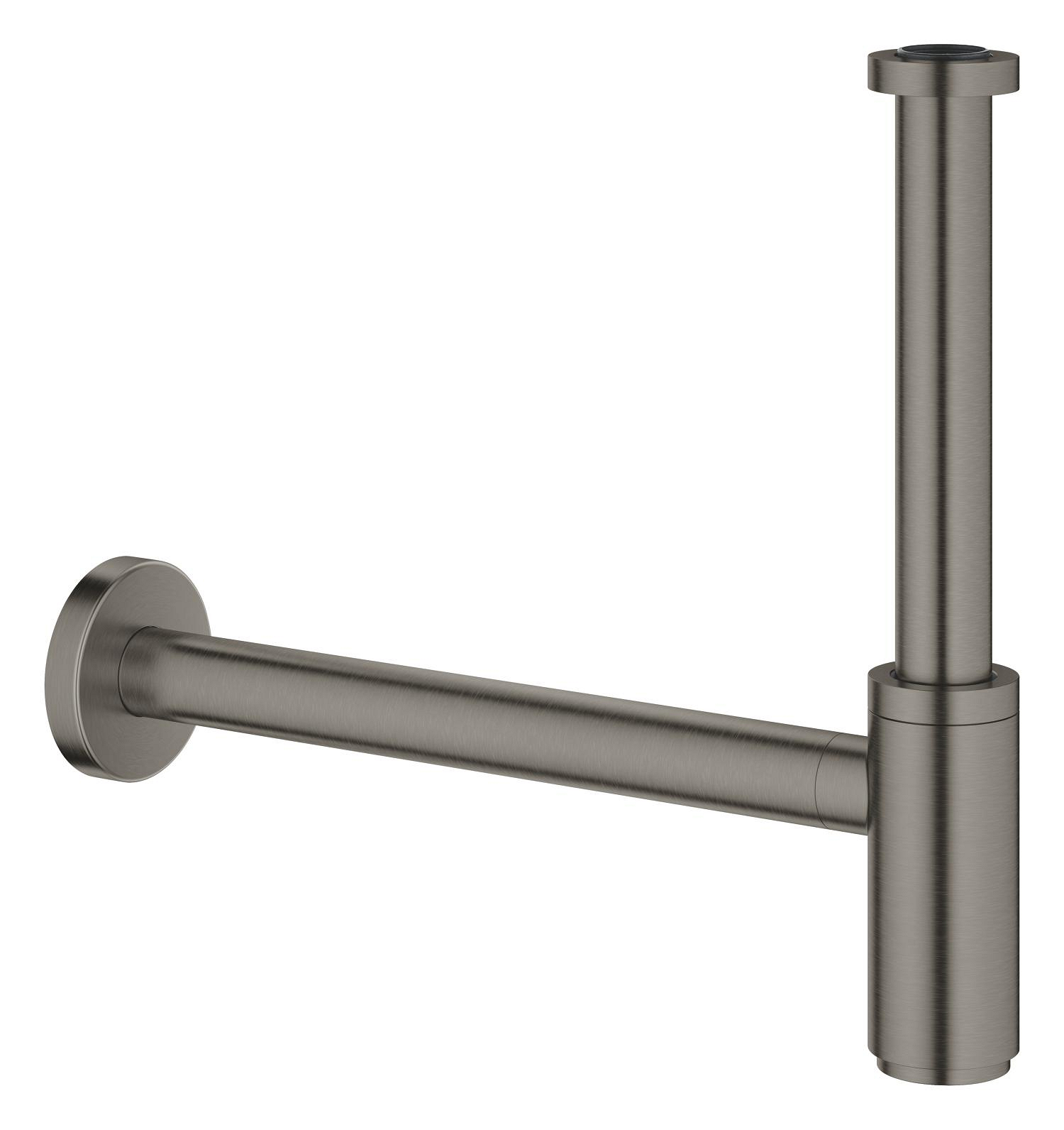 Sifon umyvadlový celokovový Grohe DN 32 s převlečnou maticí kartáčovaný Hard Graphite 28912AL0