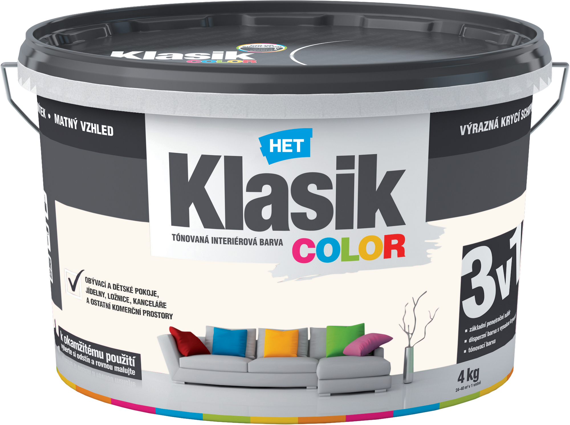 Malba interiérová HET Klasik Color béžový mandlový 4 kg
