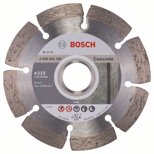 Kotouč DIA Bosch Standard for Concrete 115×22,23×1,6×10 mm