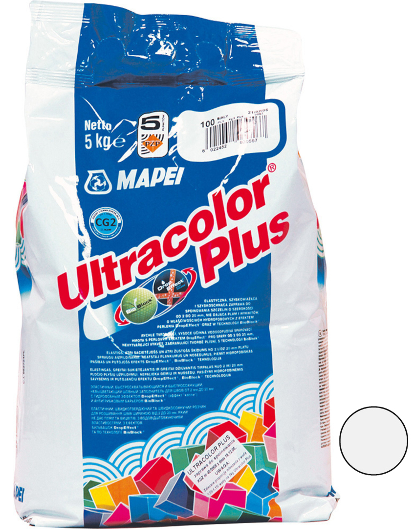 Hmota spárovací Mapei Ultracolor Plus 100 bílá 5 kg