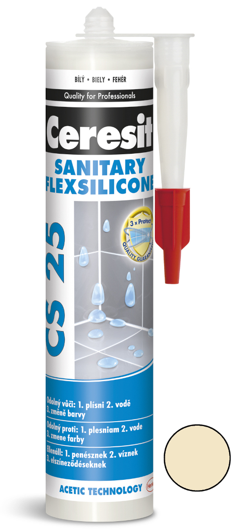 Tmel silikonový sanitární Ceresit CS 25 melba 280 ml