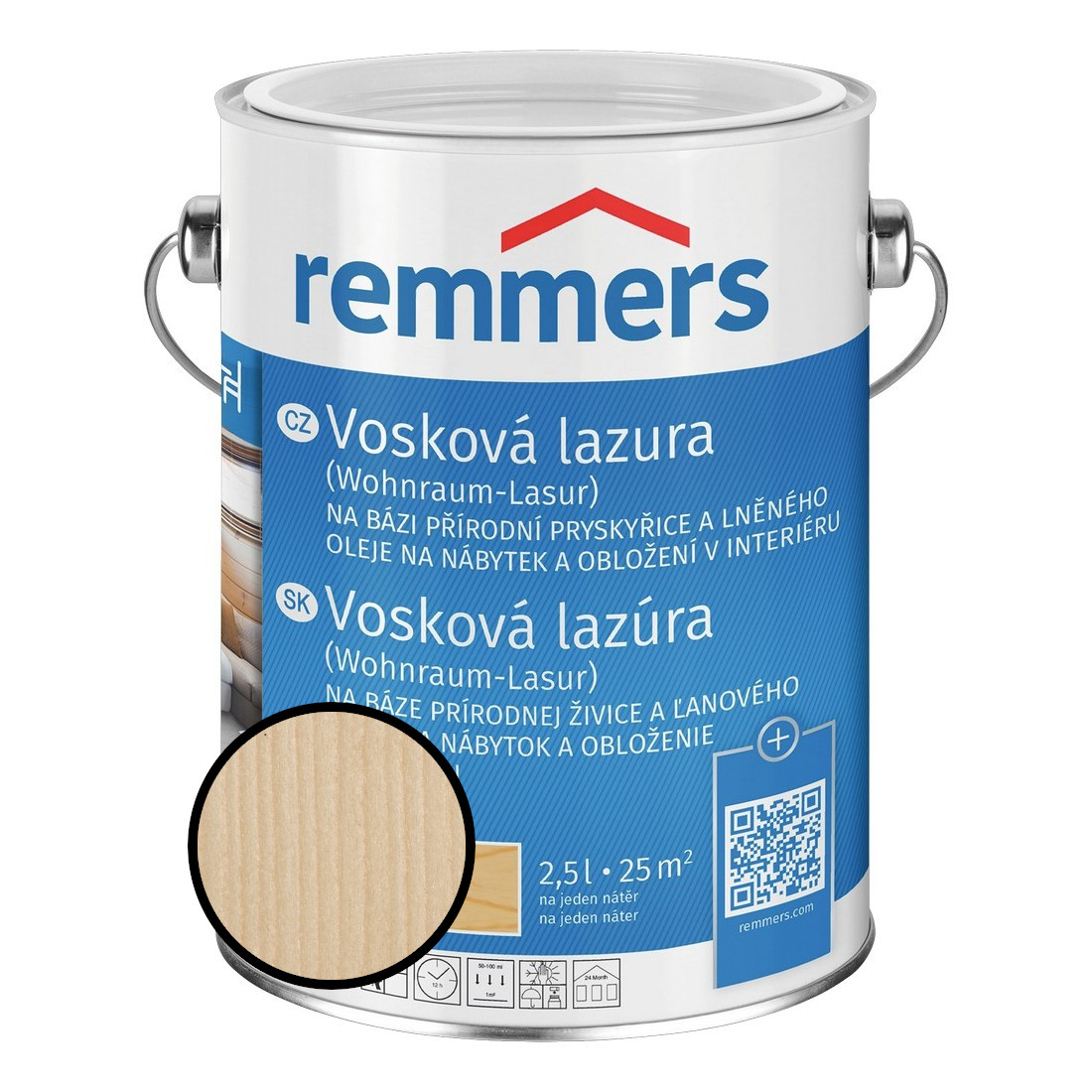 Lazura vosková Remmers bezbarvá, 0,75 l