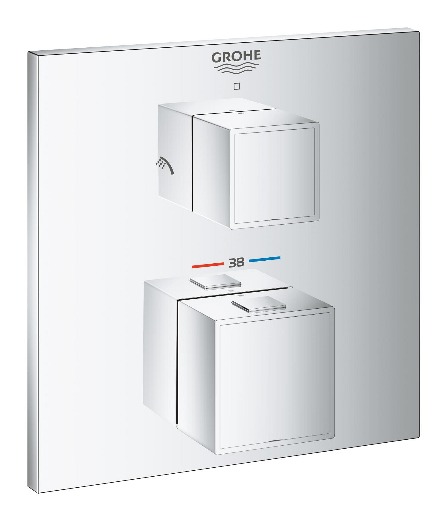 Díl nadomítkový Grohe Grohtherm Cube chrom s přepínačem 24154000