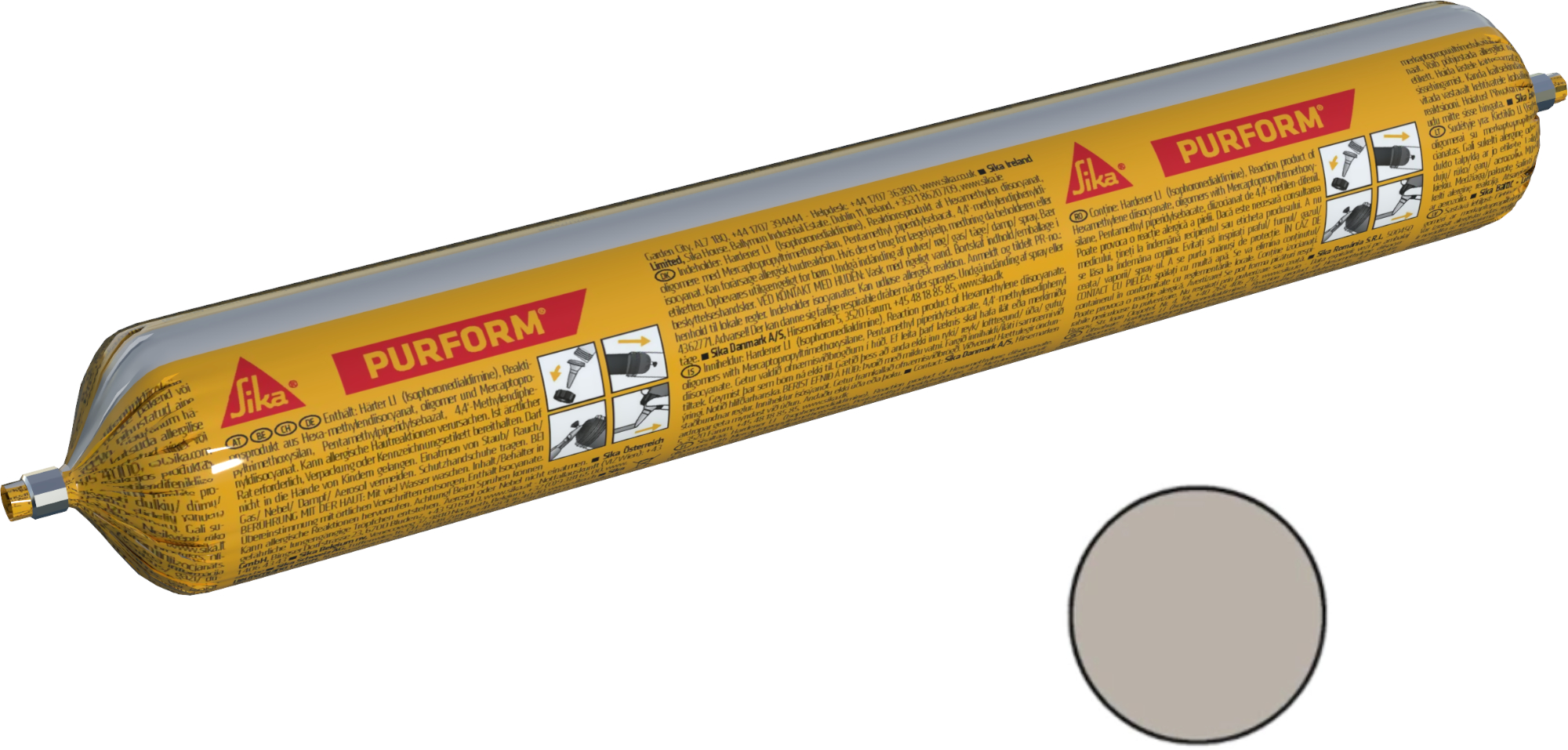 Tmel polyuretanový Sikaflex-11 FC Purform concrete grey 600 ml