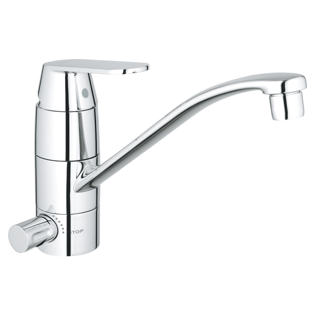 Baterie dřezová stojánková Grohe Eurosmart Cosmopolitan s uzavíracím ventilem, chrom 31161000