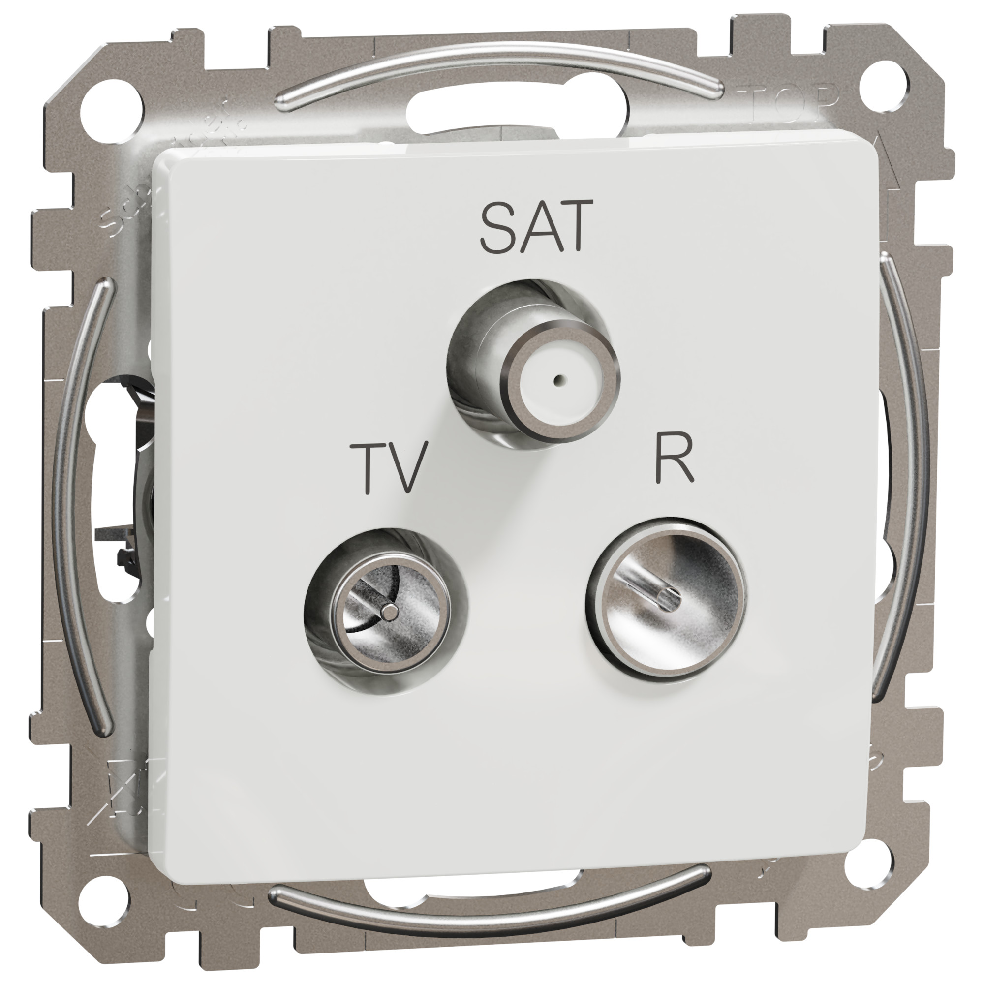 Zásuvka anténní průběžná Schneider Sedna Design TV/R/SAT 7 dB bílá
