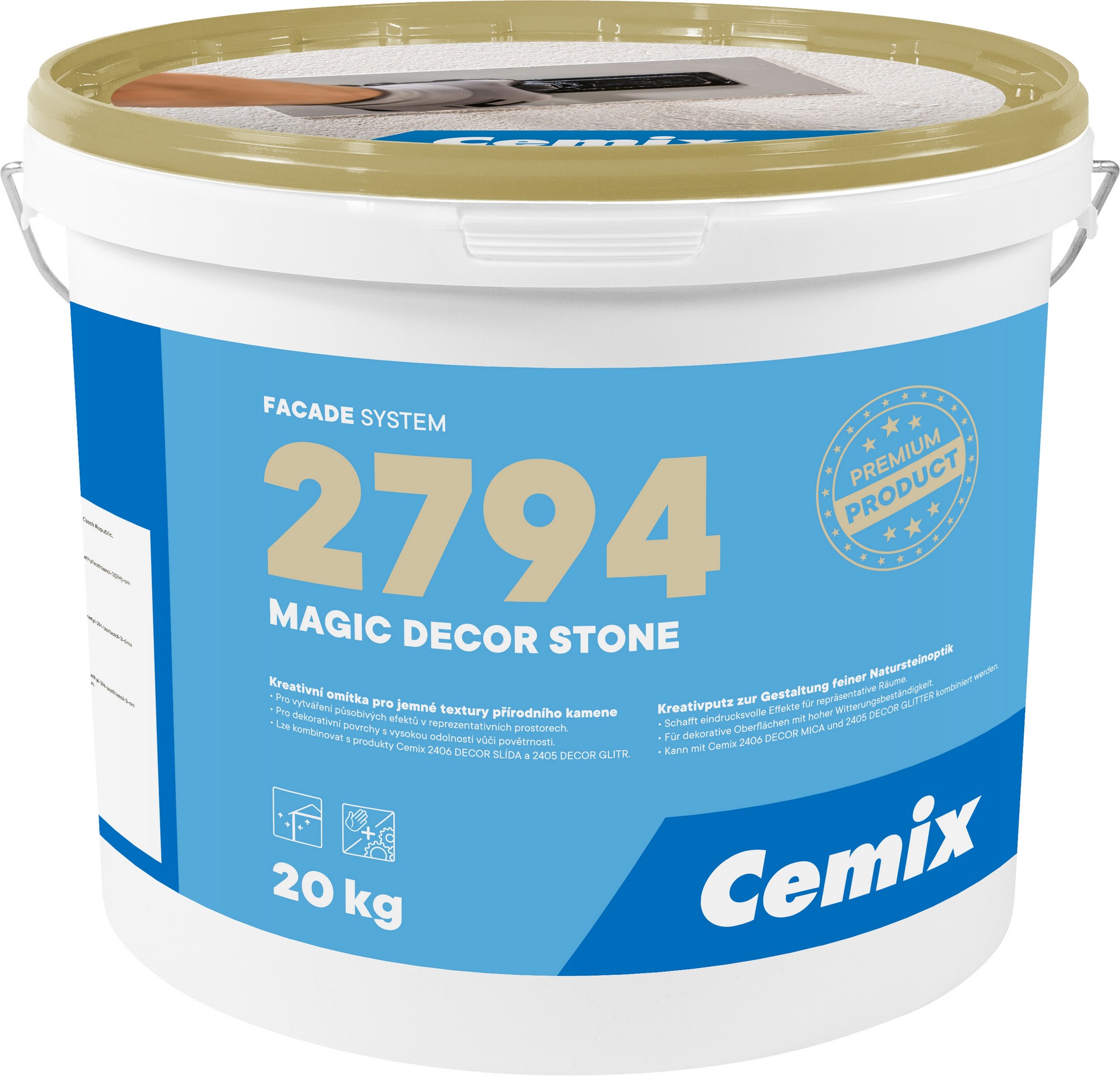 Omítka mozaiková Cemix 2794 MAGIC DECOR STONE barva 379 SAND STONE 20 kg