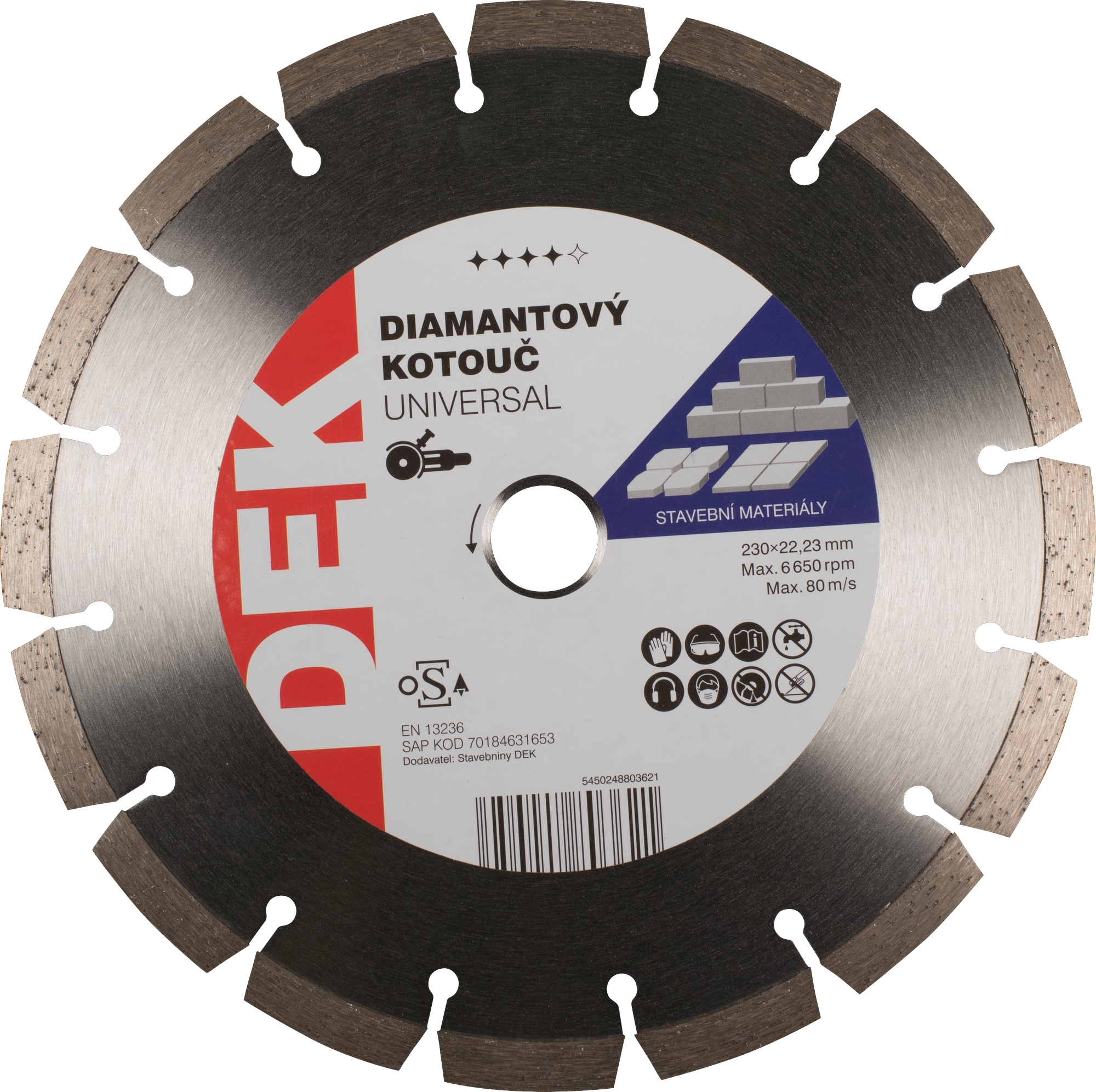 Kotouč řezný DIA DEK UNIVERSAL BLUE 230×22,23 mm