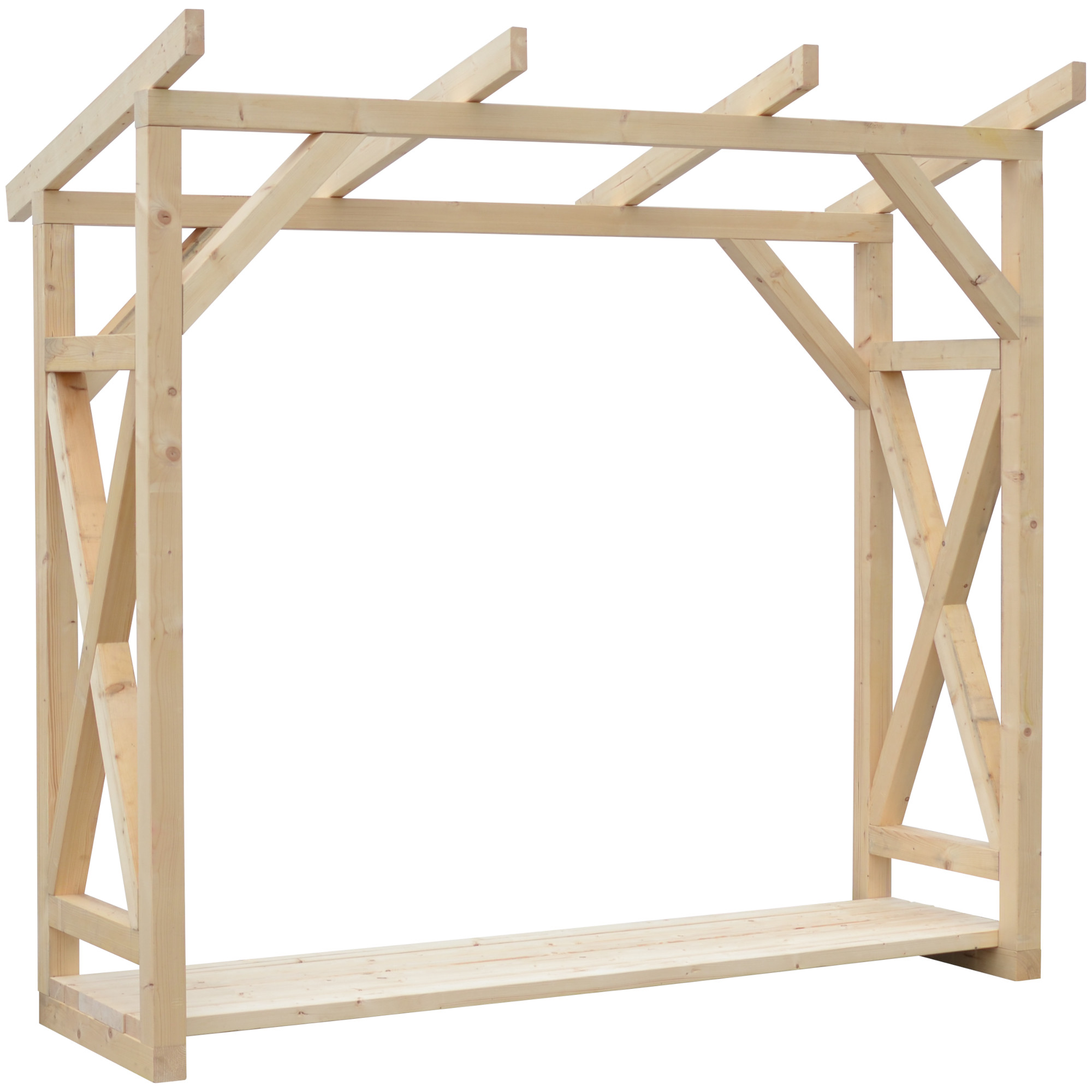 Dřevník samostatně stojící s pultovou střechou 760×2 335×2 460 mm