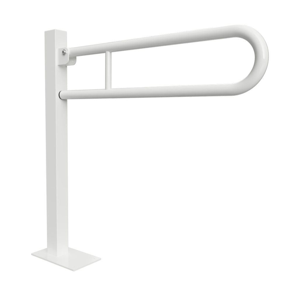 Madlo sklopné ve tvaru U Bemeta Help 850 mm ukotvené do země bílé