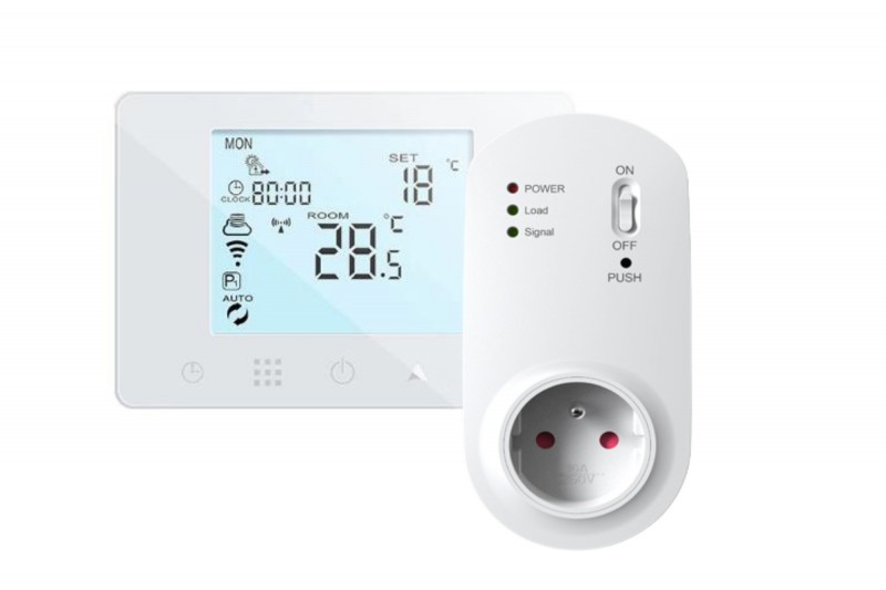 Termostat bezdrátový Auraton Orion SET WiFi s přijímačem do zásuvky 230 V