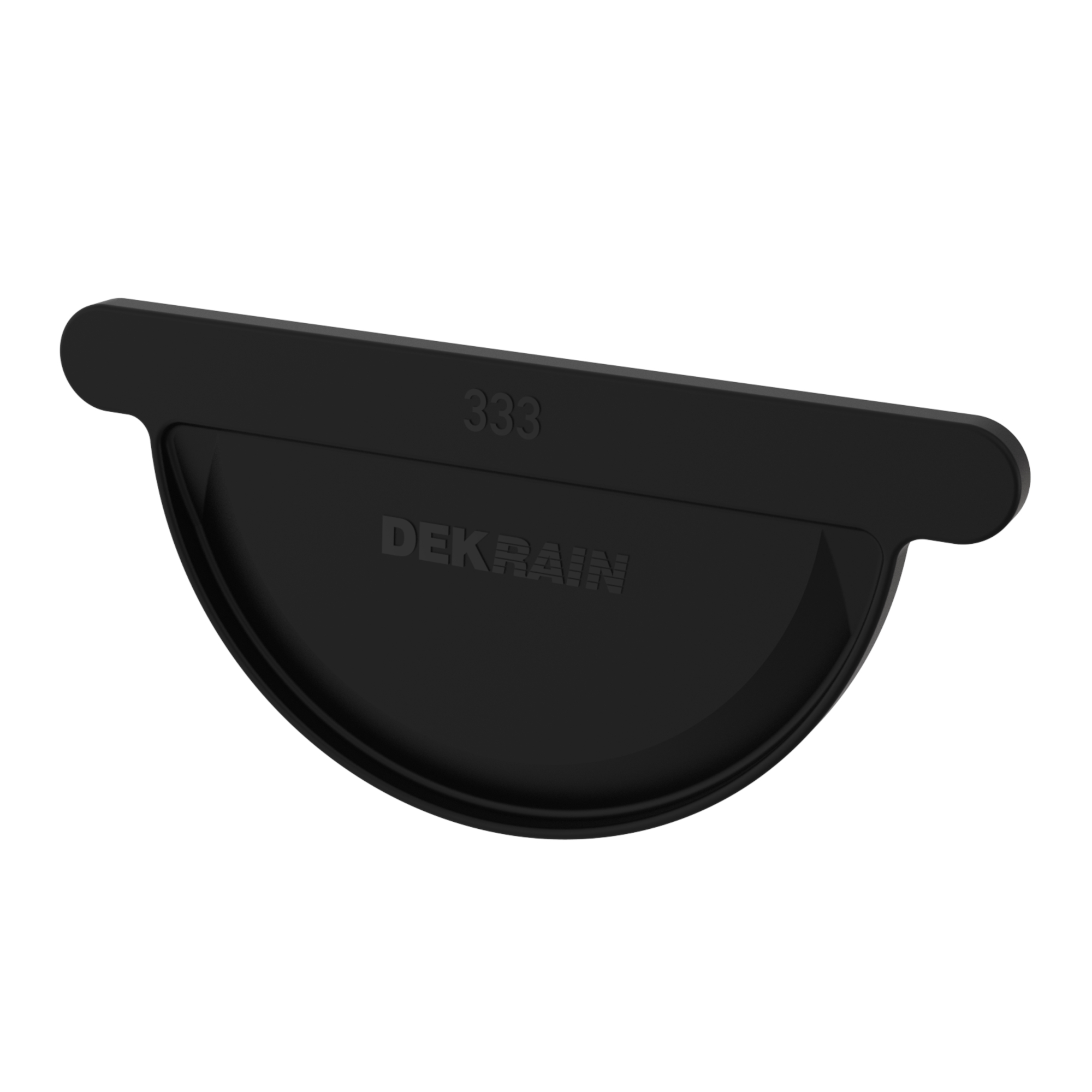 Čelo žlabu velké DEKRAIN ROBUST 330 RAL 9005 černá