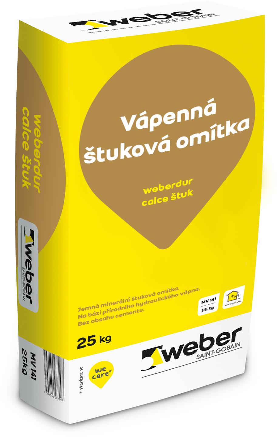 Omítka štuková weberdur calce štuk 25 kg