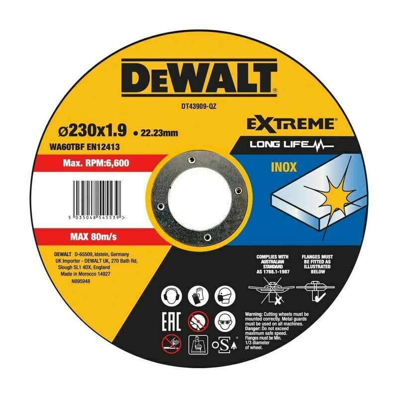 DeWALT Kotouč řezný DeWALT DT43909 230×22,2×2 mm 25 ks