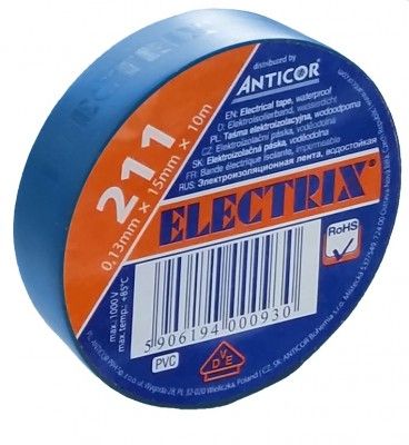 Páska elektroinstalační Anticor 211 Electrix světle modrá