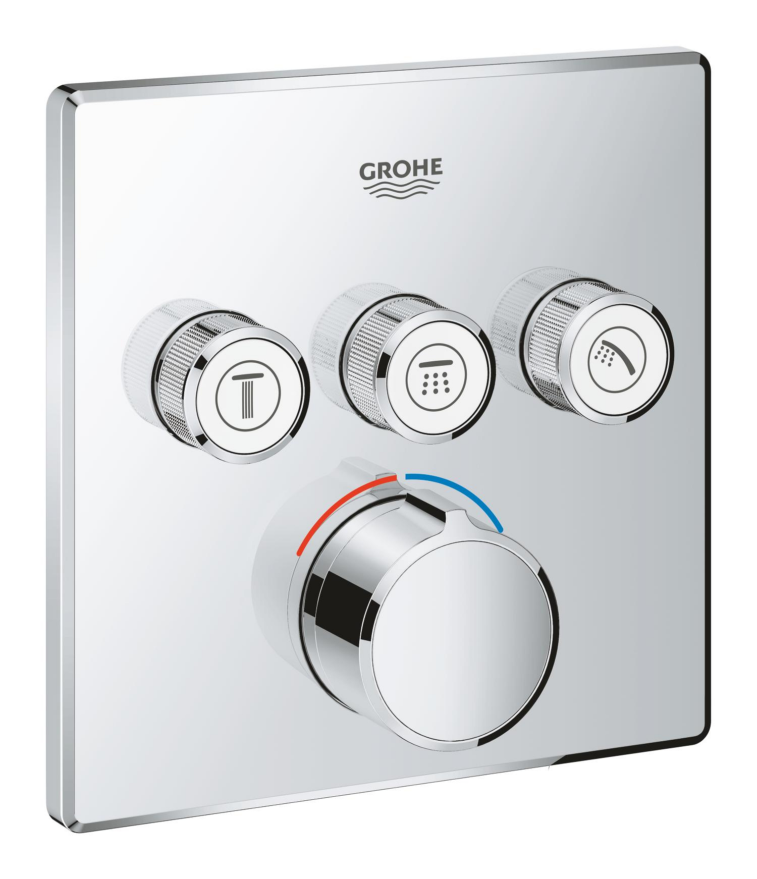 Díl nadomítkový Grohe SmartControl s 3 ventily chrom 29149000