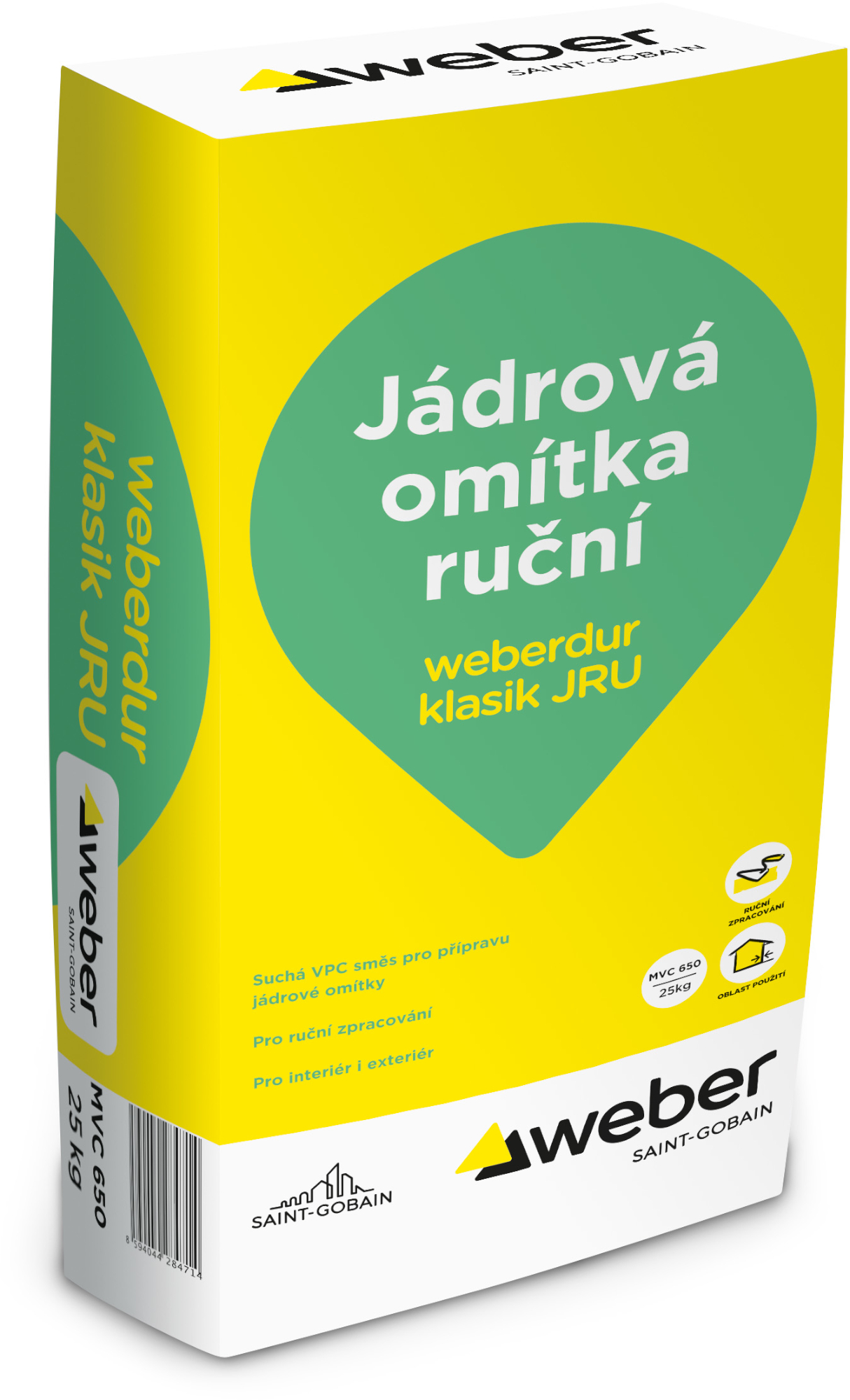 Omítka jádrová weberdur klasik JRU 25 kg