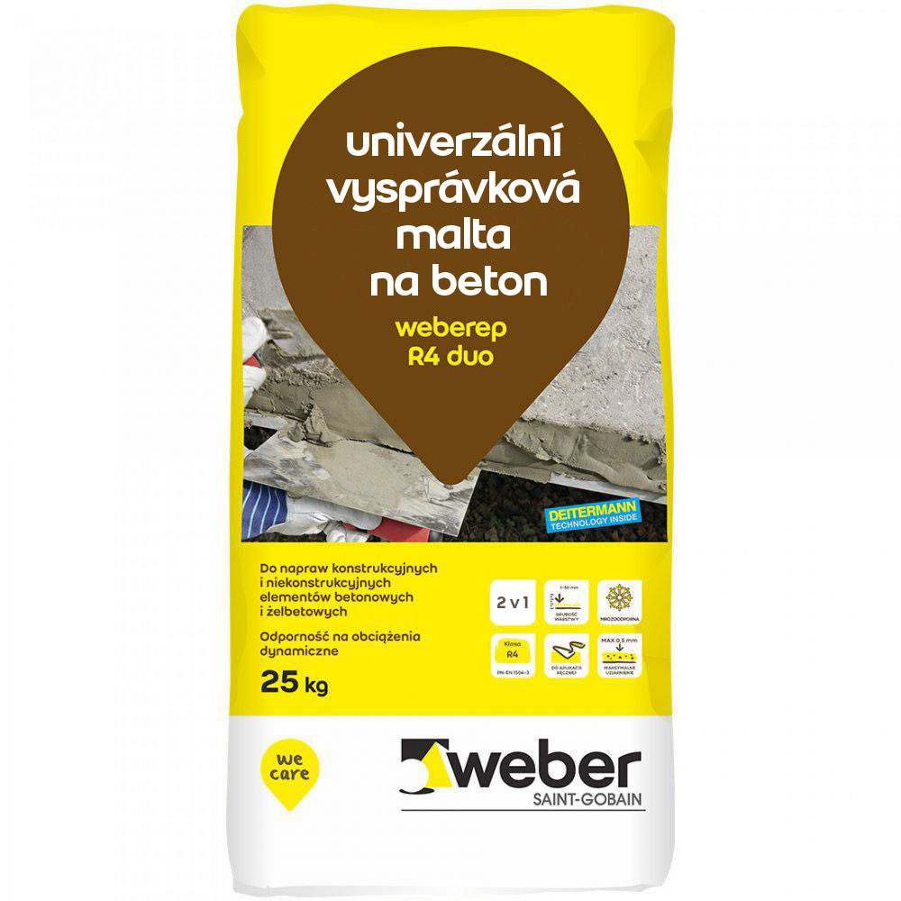 Malta univerzální vysprávková na beton weberrep R4 duo 20 kg