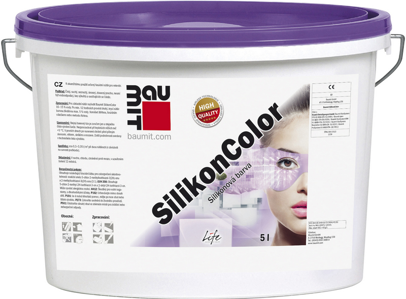 Barva fasádní silikonová Baumit SilikonColor probarvená 5 l