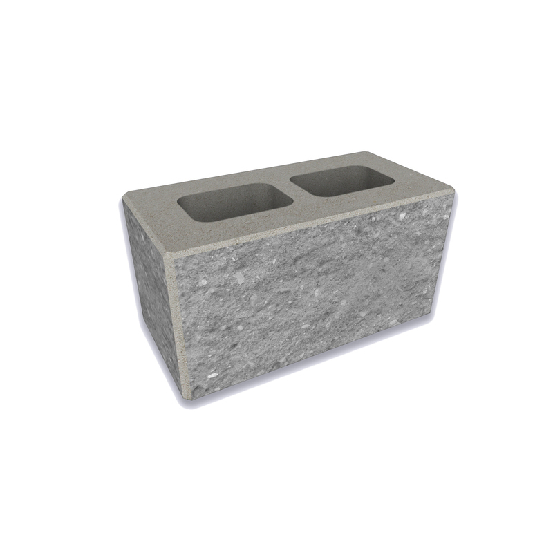 CS-Beton Tvárnice plotová štípaná CS Blok 20 šedá 200×400×200 mm