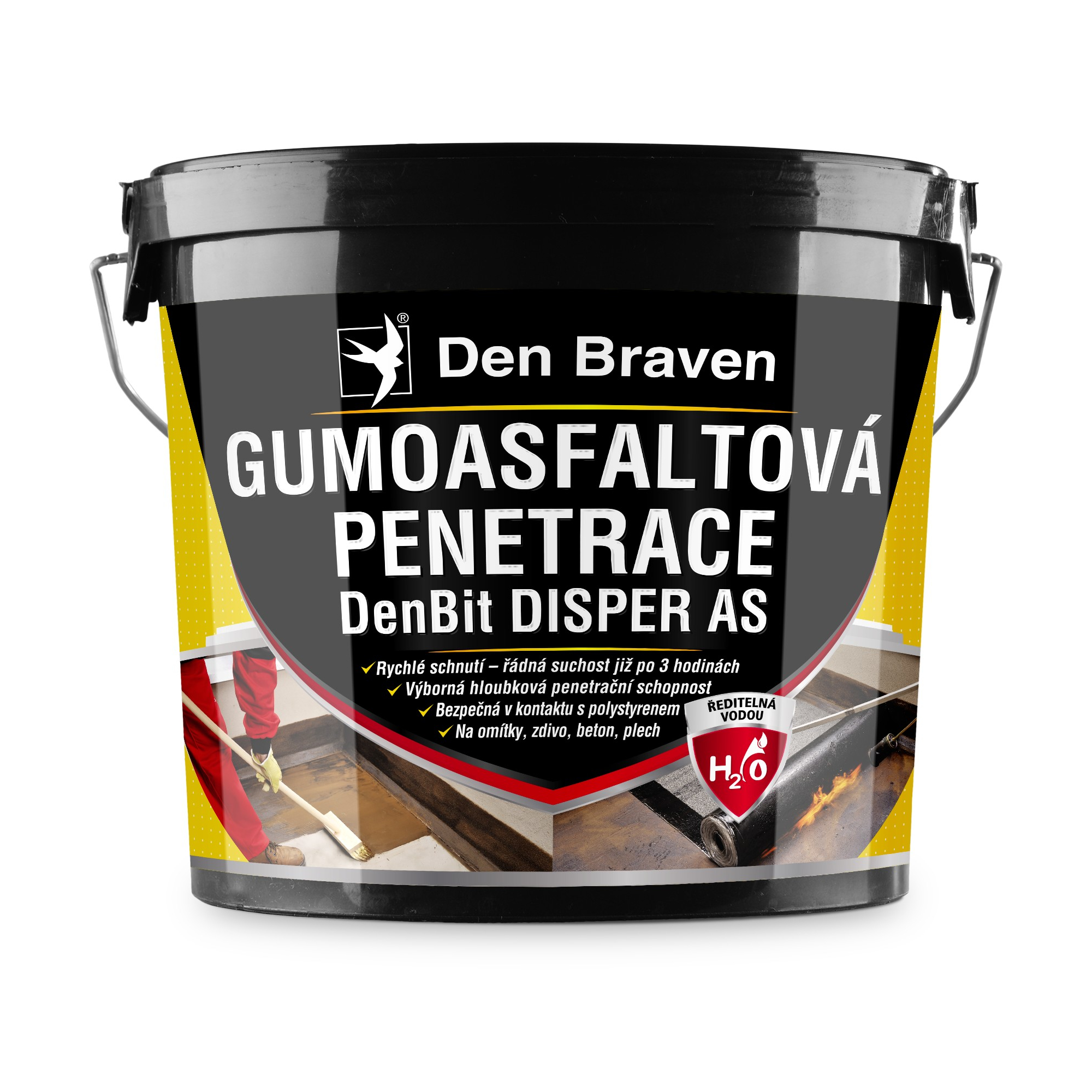 Nátěr penetrační gumoasfaltový DenBit Disper AS 5 kg