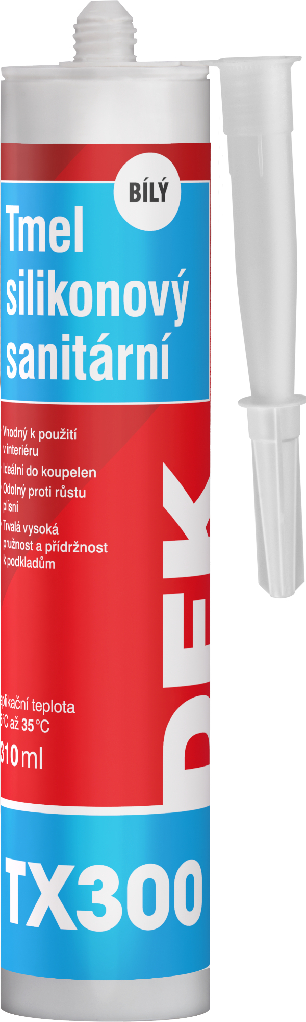 Tmel silikonový sanitární DEK TX300 bílý 310 ml