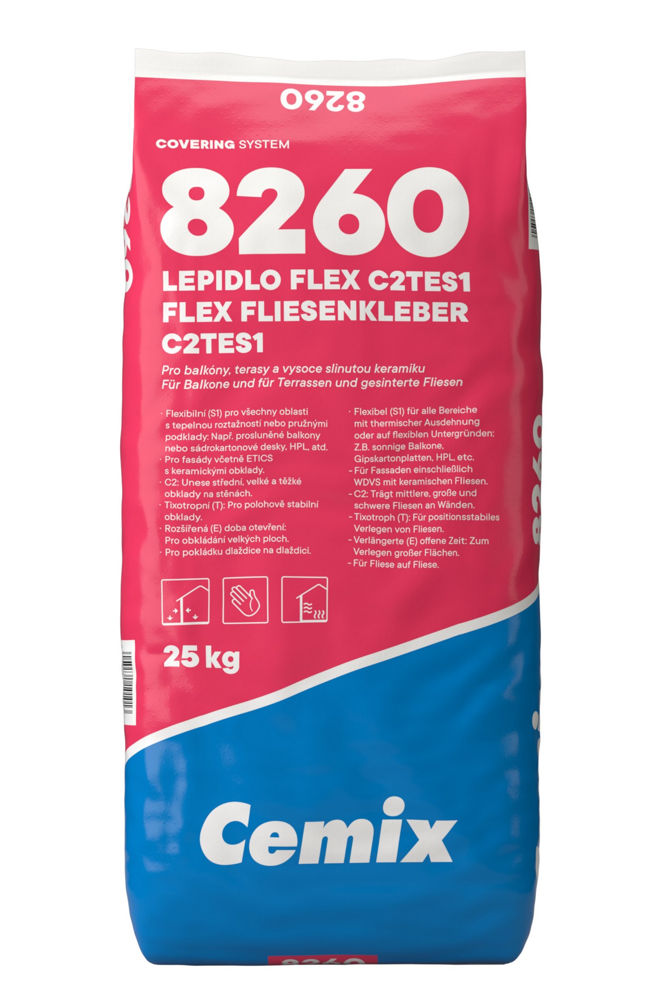 Lepidlo cementové C2TE S1 Cemix 8260 FLEX 25 kg