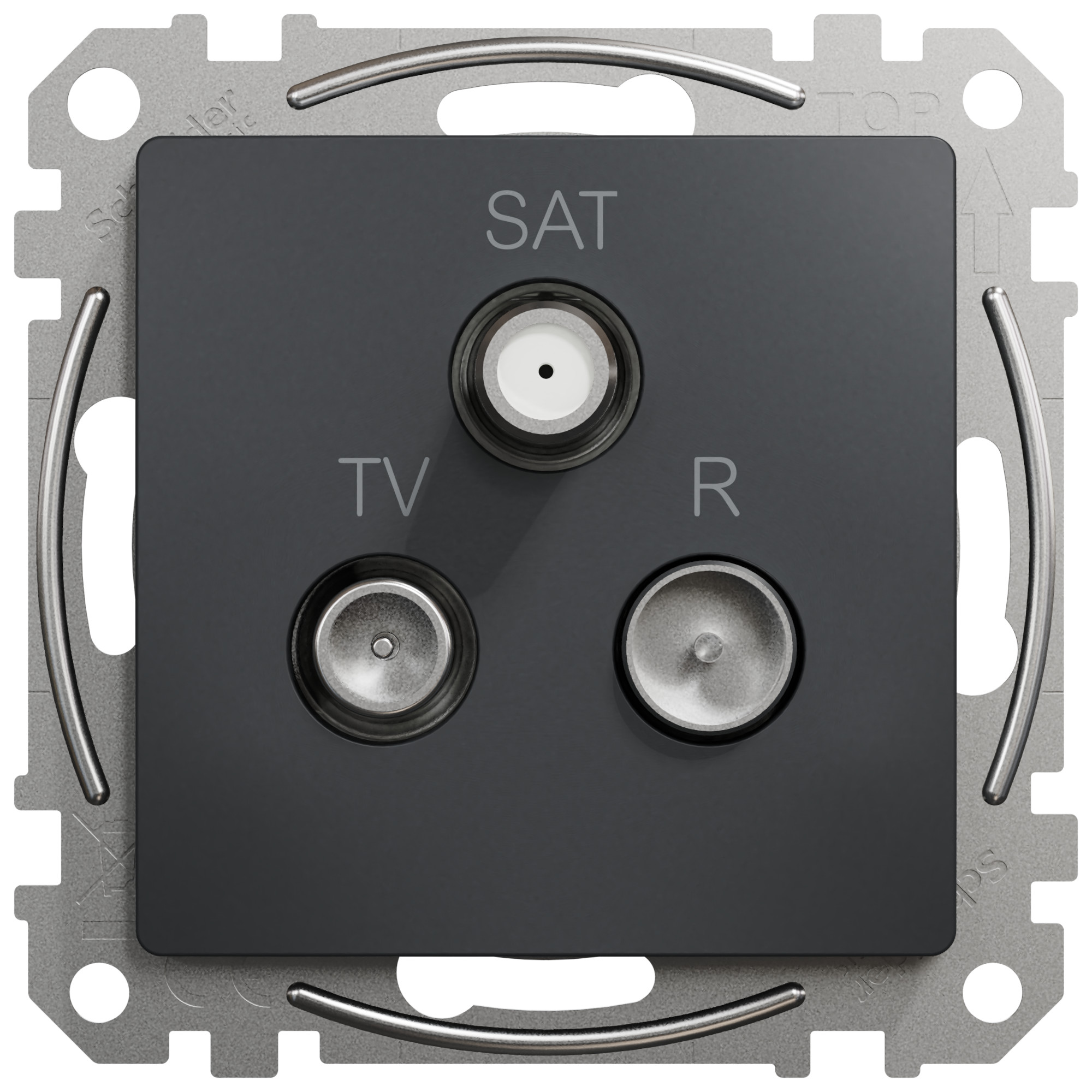 Zásuvka anténní průběžná Schneider Sedna Design TV/R/SAT antracit