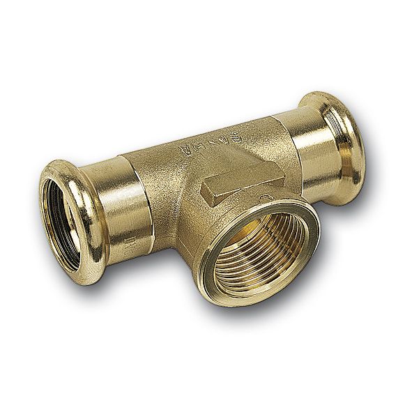 T-kus lisovací Sanha Cu Purapress 8130G 22×1/2" vnitřní závit