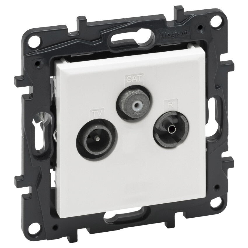 Zásuvka anténní hvězda koncová Legrand Niloé Step TV/R/SAT bílá