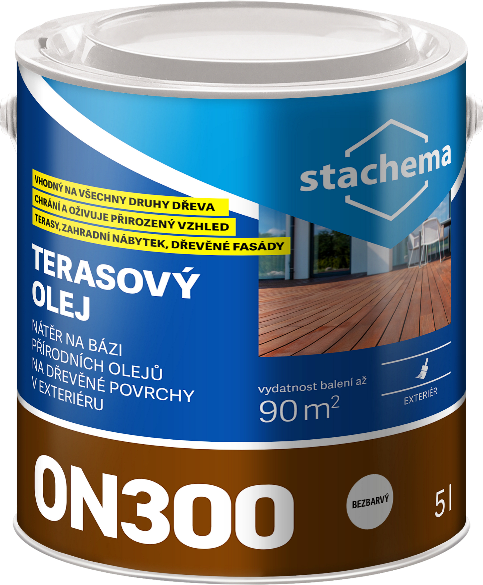 Olej terasový Stachema ON300 mahagon, 0,6 l