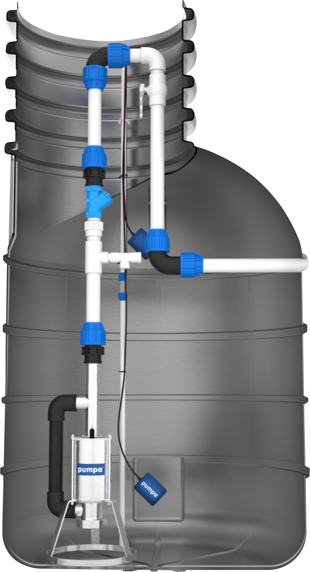 Set s šachtou Pumpa Black line Box 1 VE Morava Classic kabel 15 m 400 V