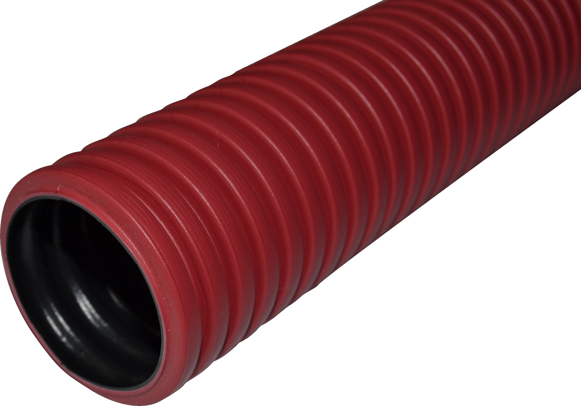 Chránička korugovaná pevná Fränkische Kabuflex červená 75 mm 6 m
